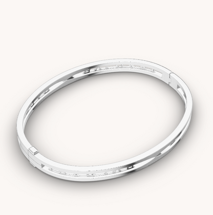 [Joyas Regalia] PULSERA DE PLATA CON LOGO EN ESPIRAL ZERO 1