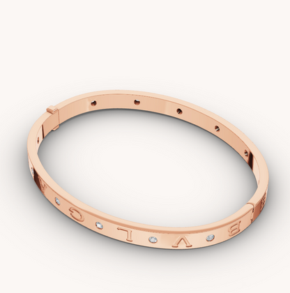 [Bijoux Regalia] BRACELET ZERO 1 OR ROSE 12 DIAMANTS