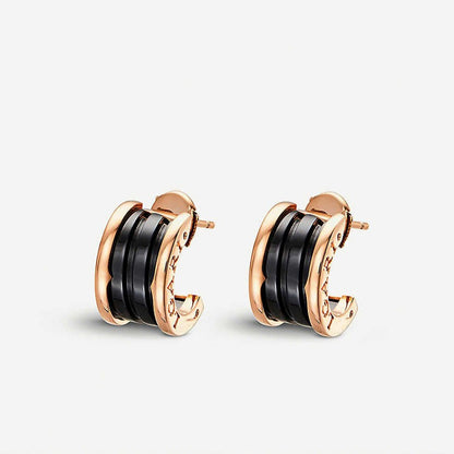 [Joyas Regalia] PENDIENTES DE CERÁMICA DE ORO ROSA ZERO 1