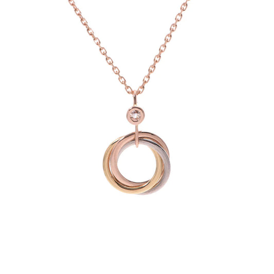 [Joyas Regalia] COLLAR TRINITY PLATA ORO ORO ROSA