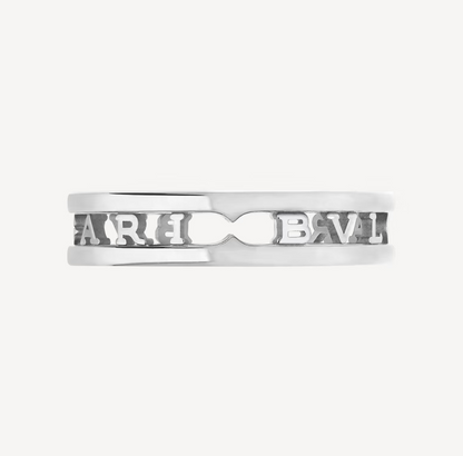 [Regalia jewelry]ZERO 1 ONE-BAND WITH OPENWORK LOGO SPIRAL RING