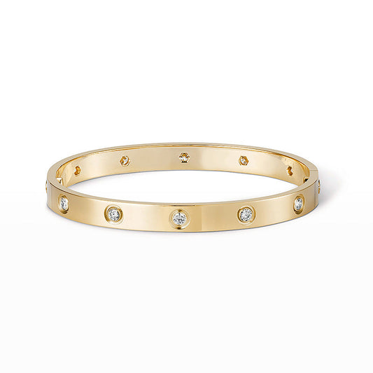 [Joyas Regalia] PULSERA LOVE 6.1MM 10 DIAMANTES