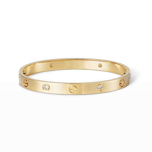 [Joyas Regalia] PULSERA LOVE 6.1MM 4 DIAMANTES 