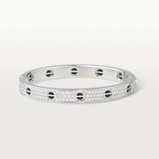 [Joyas Regalia] PULSERA LOVE DE CERÁMICA CON PAVÉ DE DIAMANTES DE 6,1 MM 