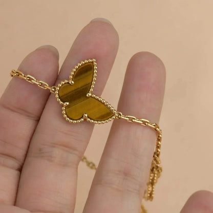 [Joyas Regalia] PULSERA DE ORO CON 5 MOTIVOS LUCKY SPRING 