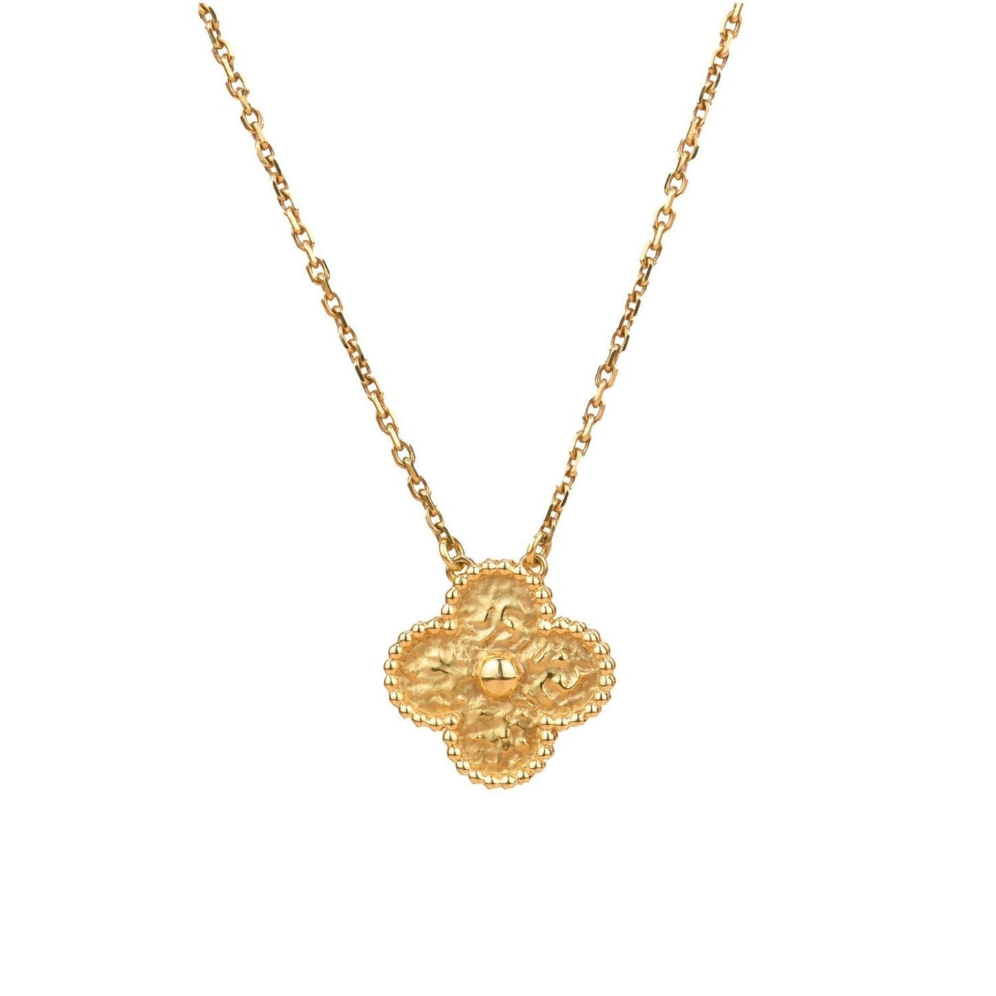 [Joyas Regalia] COLLAR DE TRÉBOL DE 15 MM BRONCEADO