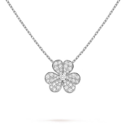 [Bijoux Regalia] COLLIER TRÈFLE DIAMANT ARGENT