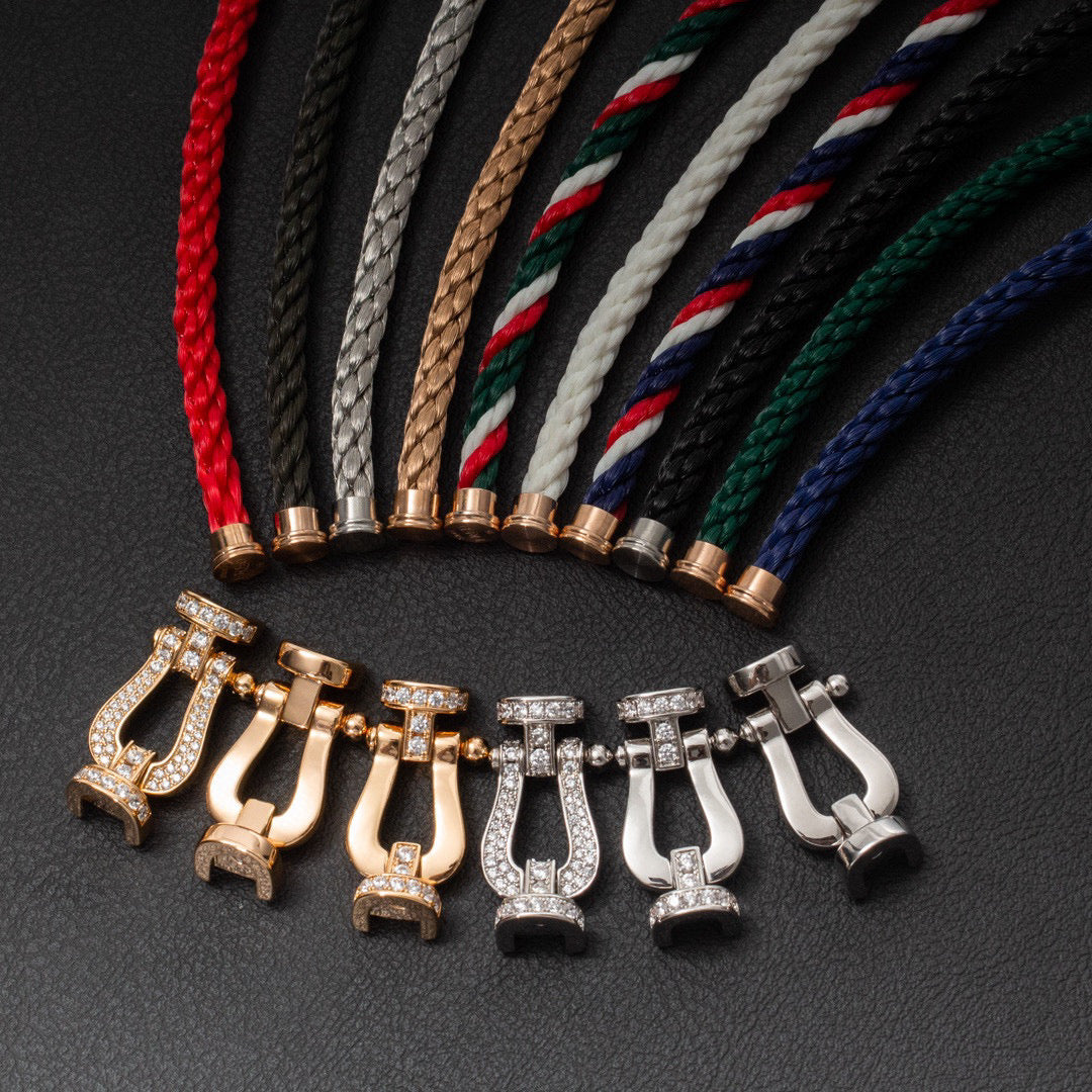 [Bijoux Regalia] BRACELET FORCE LARGE FER À CHEVAL EN ARGENT