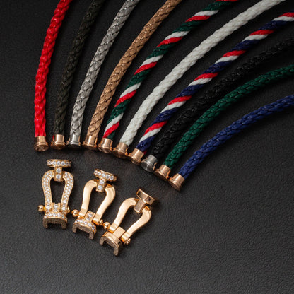 [Joyas Regalia] PULSERA FORCE DE HERRADURA GRANDE SIN DIAMANTES EN ORO ROSA