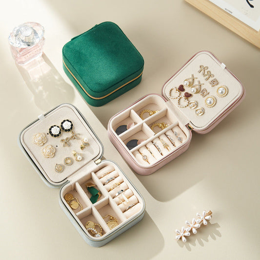 JOYERO DE FRANELA CAJA DE VIAJE PORTÁTIL PARA ALMACENAMIENTO DE JOYERÍA