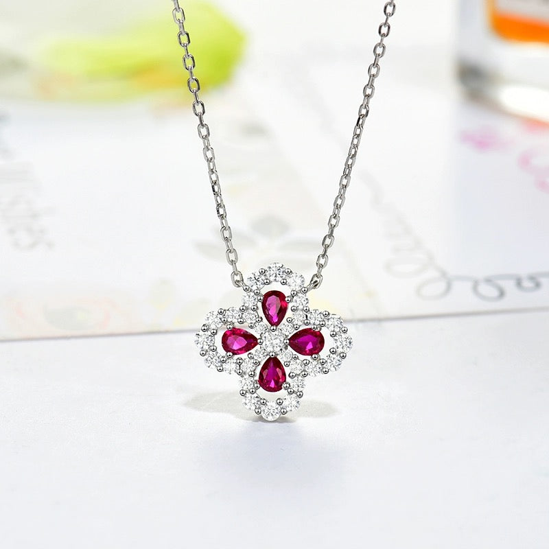 [Joyas Regalia] COLLAR DE LAZO CON MOTIVO COMPLETO DE DIAMANTE DE 16 MM EN MÚLTIPLES COLORES