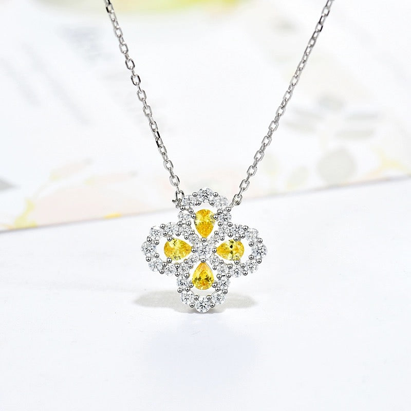 [Joyas Regalia] COLLAR DE LAZO CON MOTIVO COMPLETO DE DIAMANTE DE 16 MM EN MÚLTIPLES COLORES