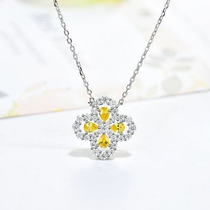 [Joyas Regalia] COLLAR DE LAZO CON MOTIVO COMPLETO DE DIAMANTE DE 16 MM EN MÚLTIPLES COLORES