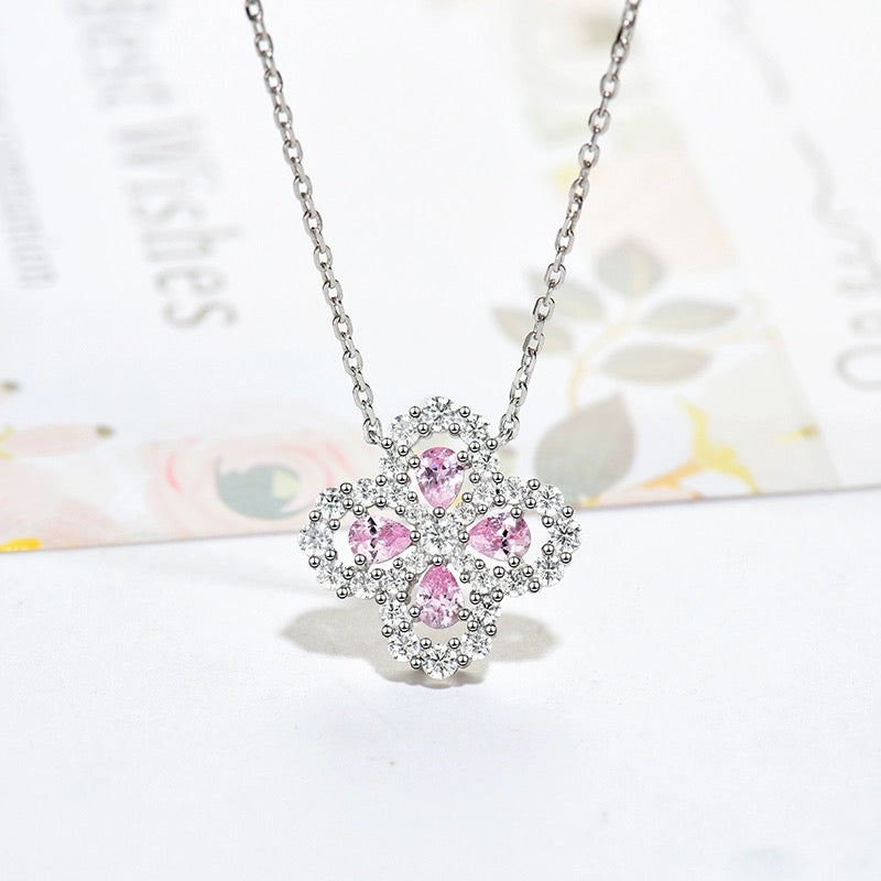 [Joyas Regalia] COLLAR DE LAZO CON MOTIVO COMPLETO DE DIAMANTE DE 16 MM EN MÚLTIPLES COLORES