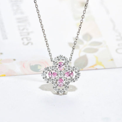 [Joyas Regalia] COLLAR DE LAZO CON MOTIVO COMPLETO DE DIAMANTE DE 16 MM EN MÚLTIPLES COLORES