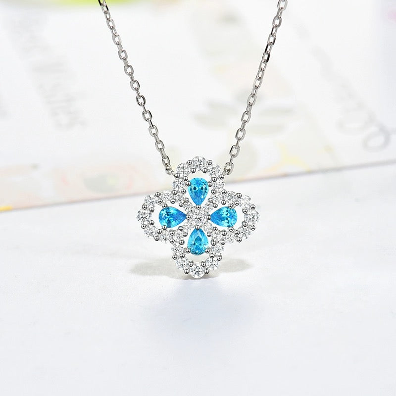 [Joyas Regalia] COLLAR DE LAZO CON MOTIVO COMPLETO DE DIAMANTE DE 16 MM EN MÚLTIPLES COLORES