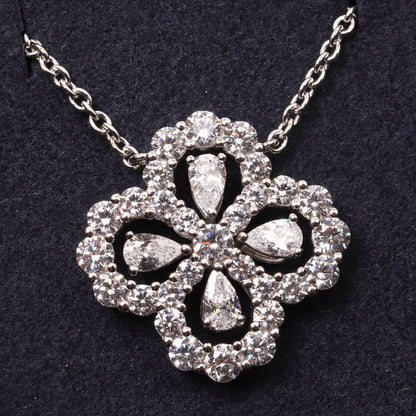 [Joyas Regalia] COLLAR DE LAZO CON MOTIVO COMPLETO DE DIAMANTE DE 16 MM EN MÚLTIPLES COLORES