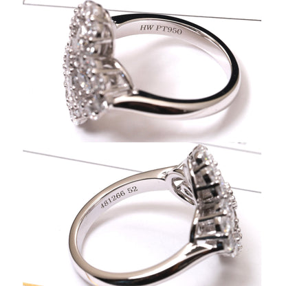 [Joyas Regalia] ANILLO DE ARO CON MOTIVO COMPLETO DE DIAMANTE, 16 MM, PLATA