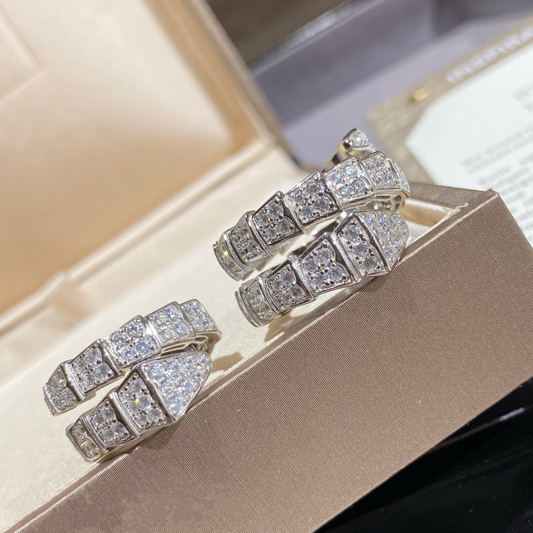 [Joyas Regalia] ANILLO DOBLE SERPENTI PLATA CON PAVÉ DE DIAMANTES