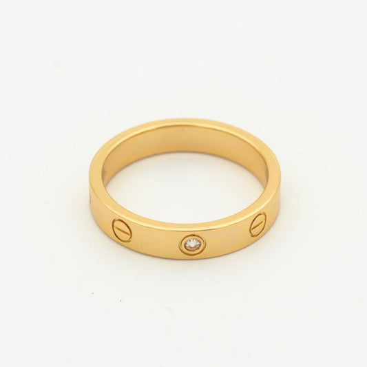 [Joyas Regalia] ANILLO DE AMOR 4MM 1 DIAMANTE ORO ROSA