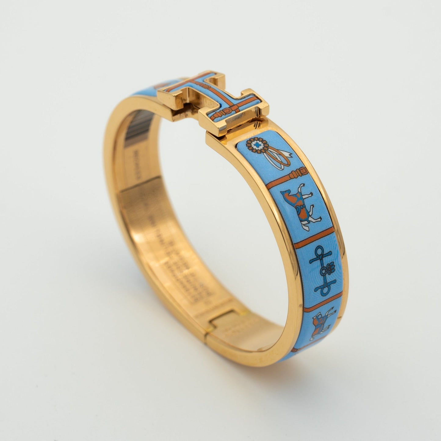[Regalia jewelry]H PINK GOLD BRACELET BLUE CERAMIC
