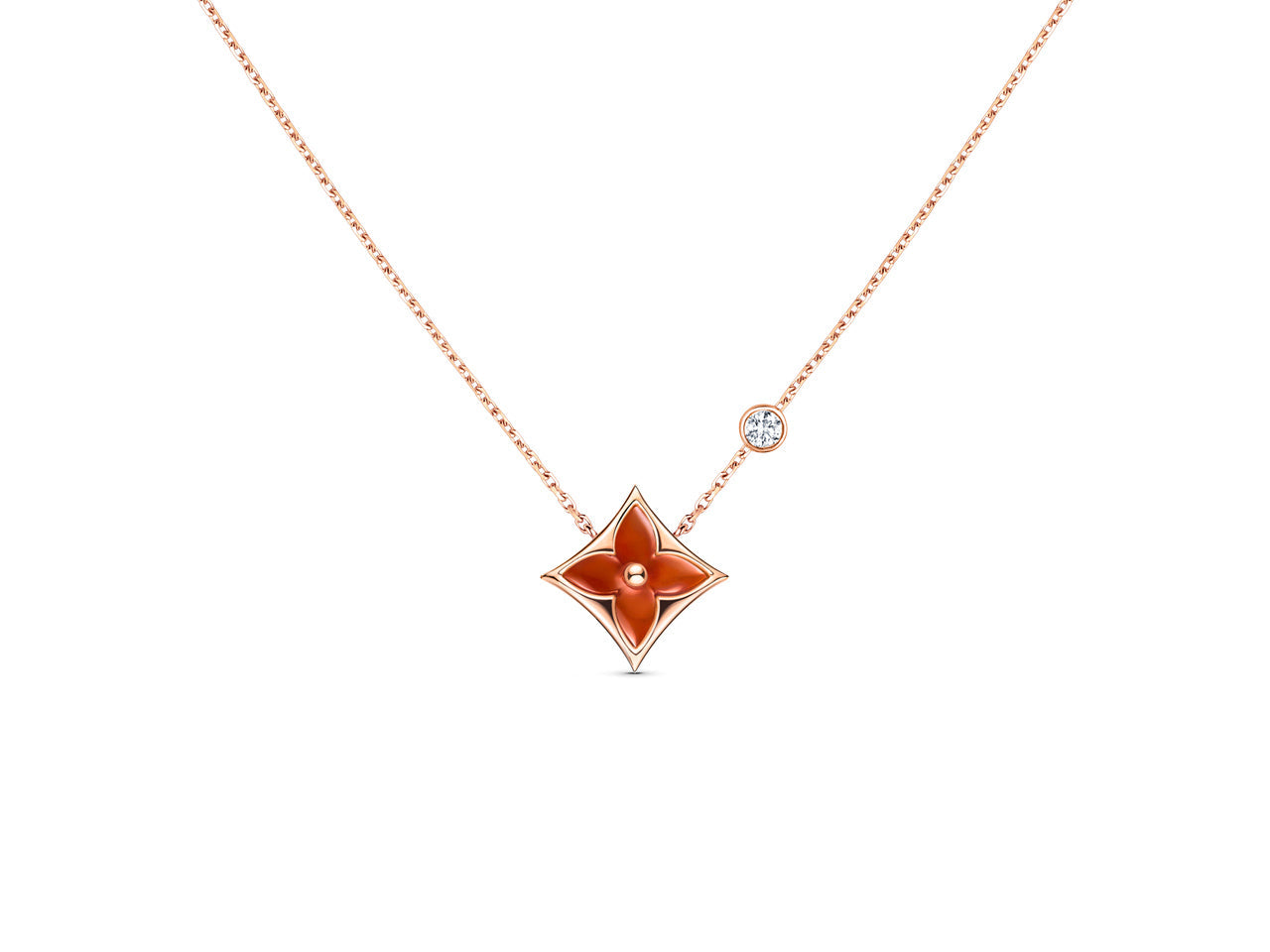 [Bijoux Regalia] COLLIER ÉTOILE OR ROSE 1 DIAMANT