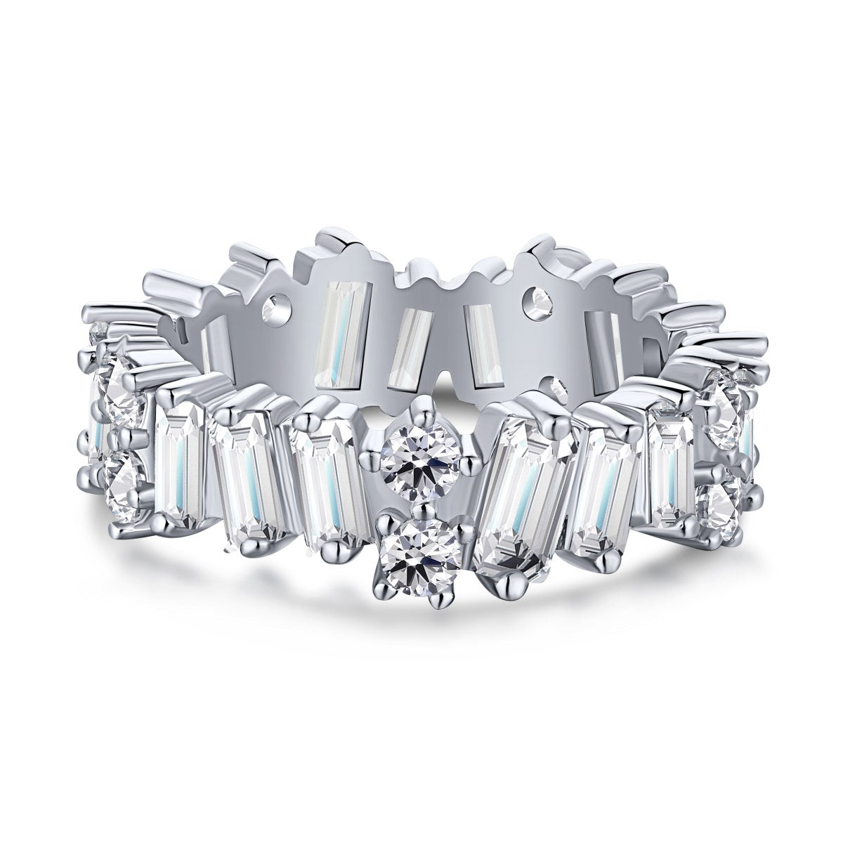 [Regalia jewelry]Delicate Multi Shape Tennis Ring