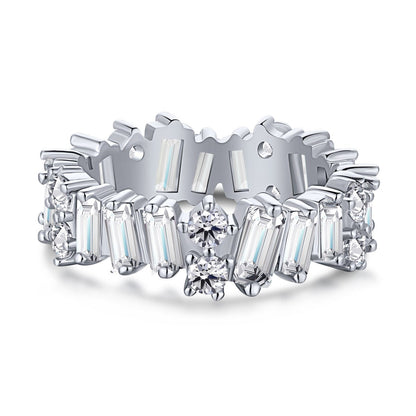 [Regalia jewelry]Delicate Multi Shape Tennis Ring