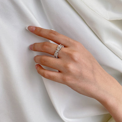 [Regalia jewelry]Delicate Multi Shape Tennis Ring