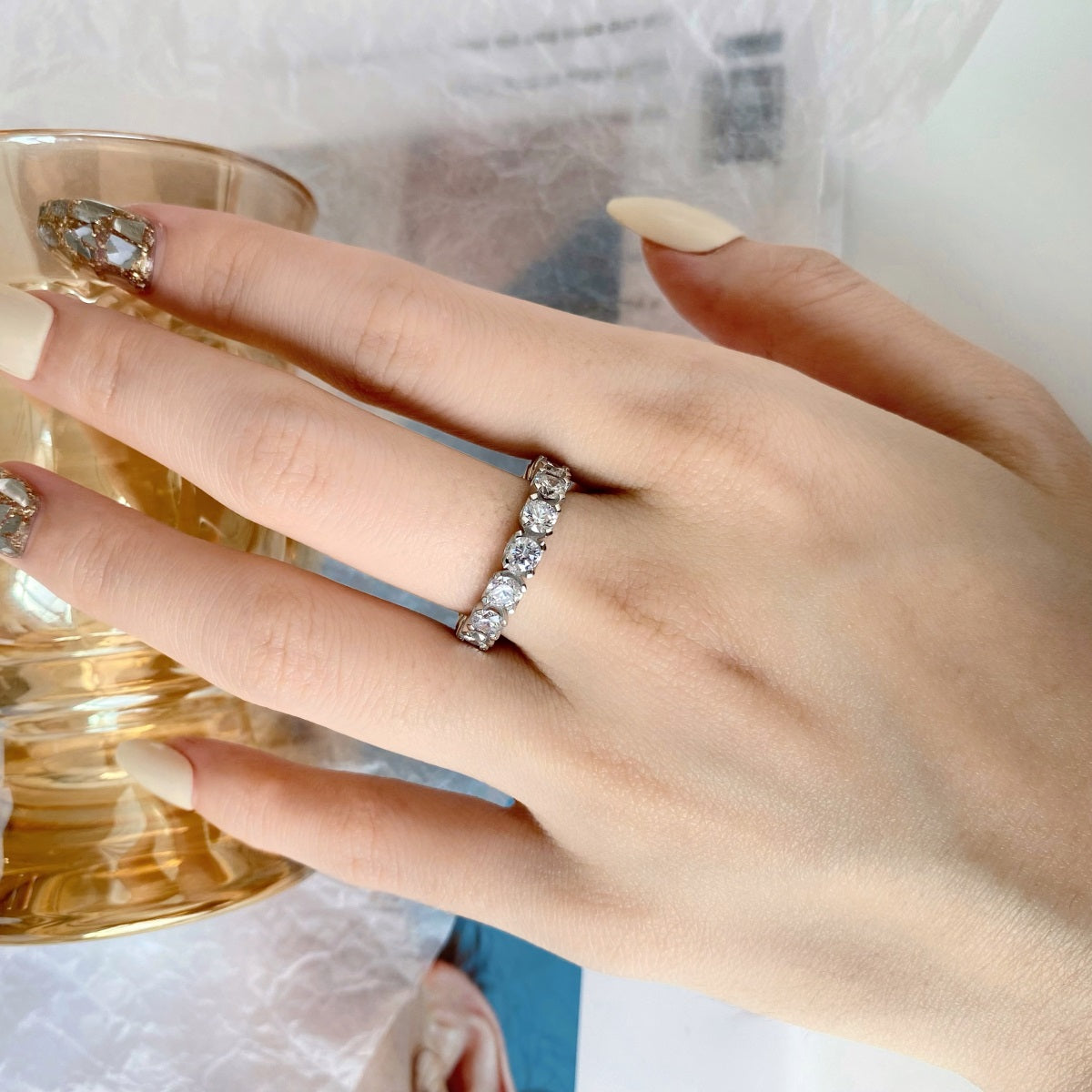 [Bijoux Regalia] Bague tennis ronde éternité