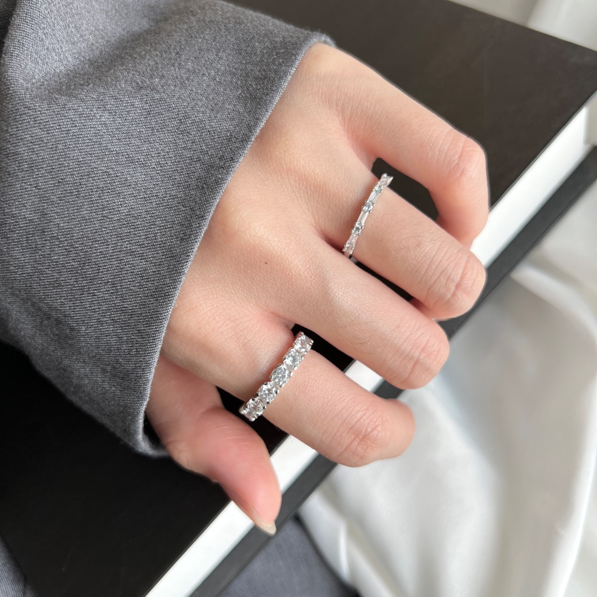 [Bijoux Regalia] Bague tennis ronde éternité