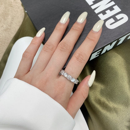 [Regalia jewelry]Gorgeous Round Cut Tennis Ring