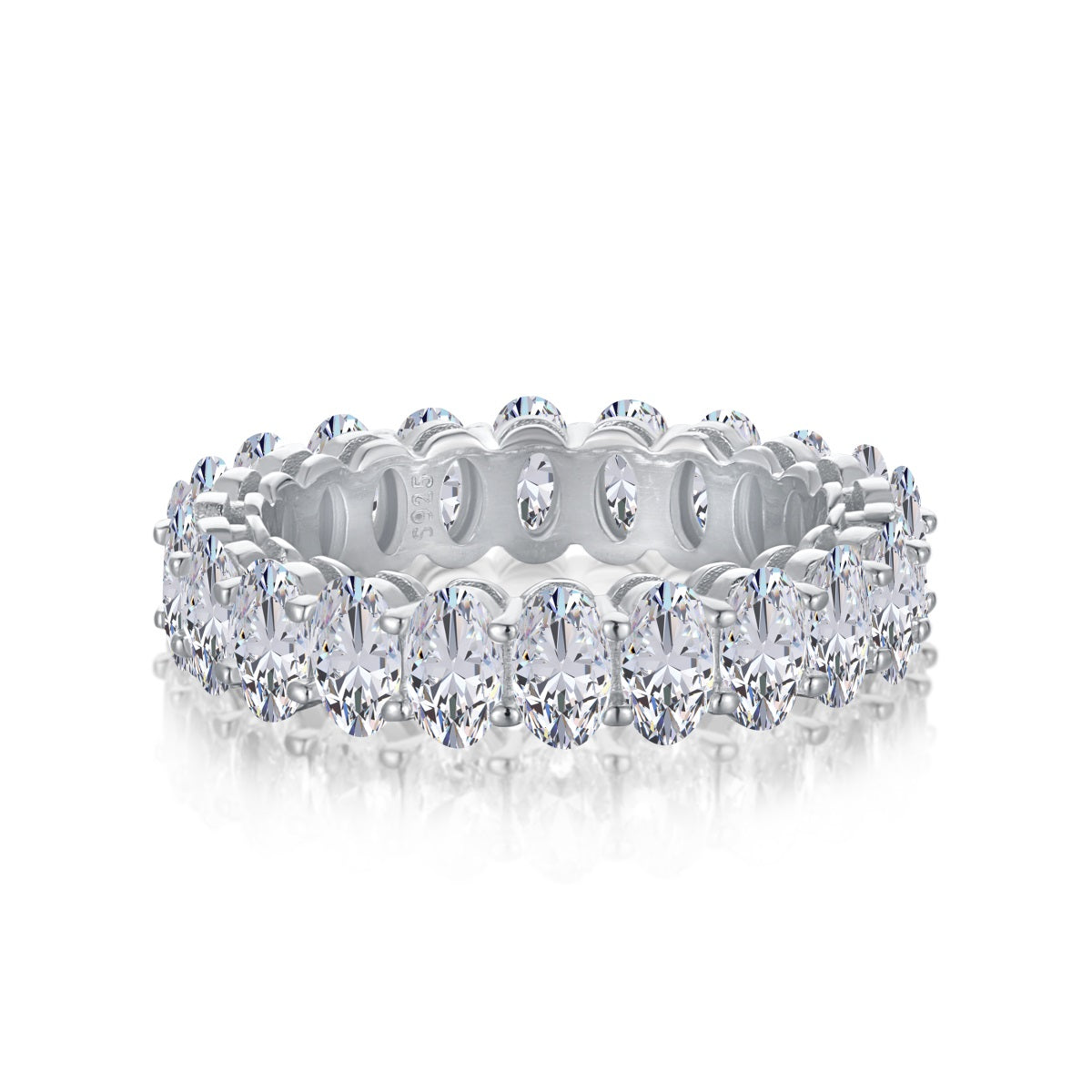 [Bijoux Regalia] Bague tennis ornée de taille ovale
