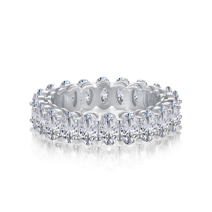 [Bijoux Regalia] Bague tennis ornée de taille ovale