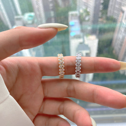 [Bijoux Regalia] Bague tennis ornée de taille ovale