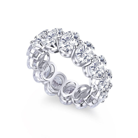 [Regalia jewelry]Dainty Elongated Cushion Cut Tennis Ring