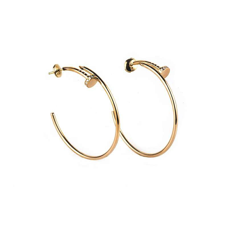 [Joyas Regalia]PENDIENTES JUSTE ORO DIAMANTES 1.8MM 