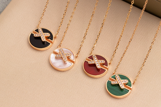 [Bijoux Regalia] COLLIER JEUX DE OR ROSE ET DIAMANTS