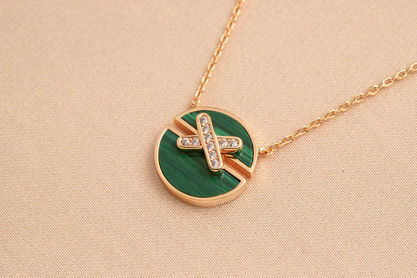 [Regalia jewelry]JEUX DE ROSE GOLD DIAMOND NECKLACE
