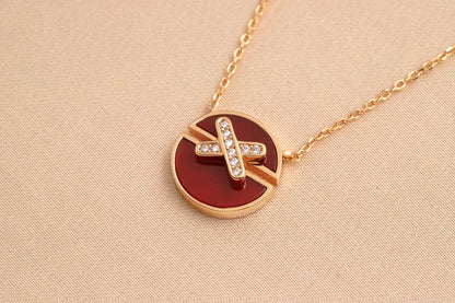 [Regalia jewelry]JEUX DE ROSE GOLD DIAMOND NECKLACE
