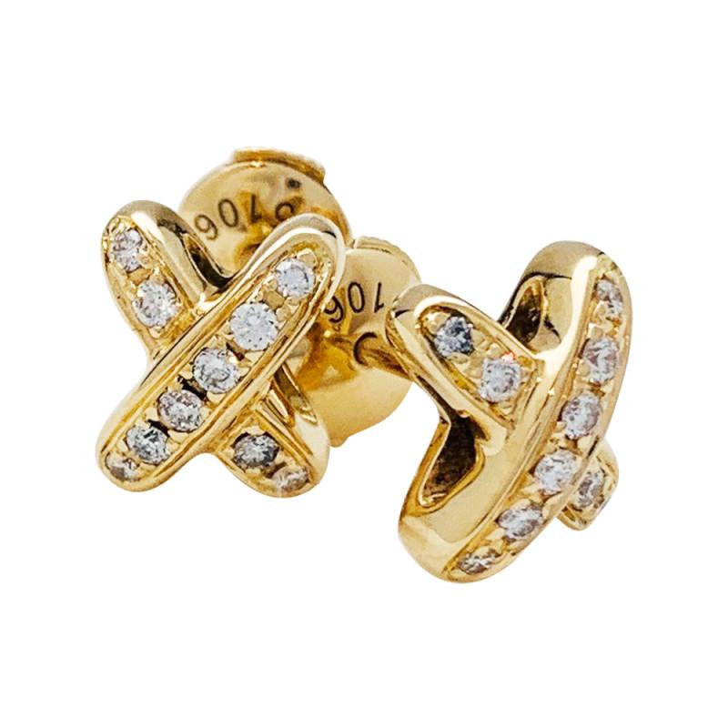 [Bijoux Regalia]Boucles d'oreilles Jeux de Gold Diamond