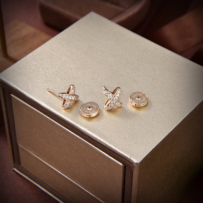 [Bijoux Regalia]Boucles d'oreilles Jeux de Gold Diamond
