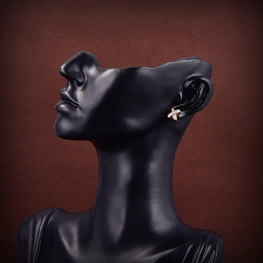 [Bijoux Regalia]Boucles d'oreilles Jeux de Gold Diamond