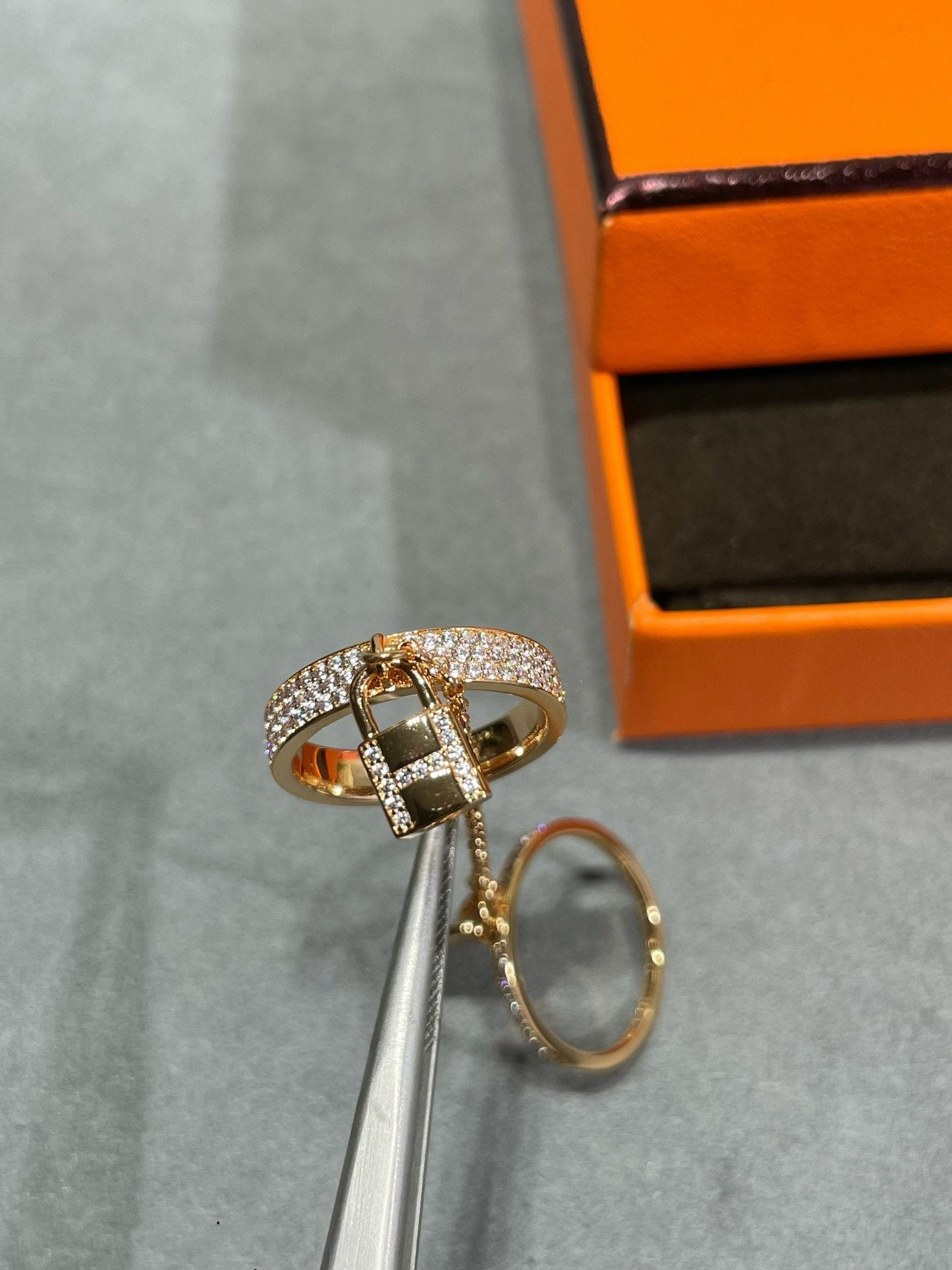 [Joyas Regalia]Anillo doble clochette HM Kelly con diamantes