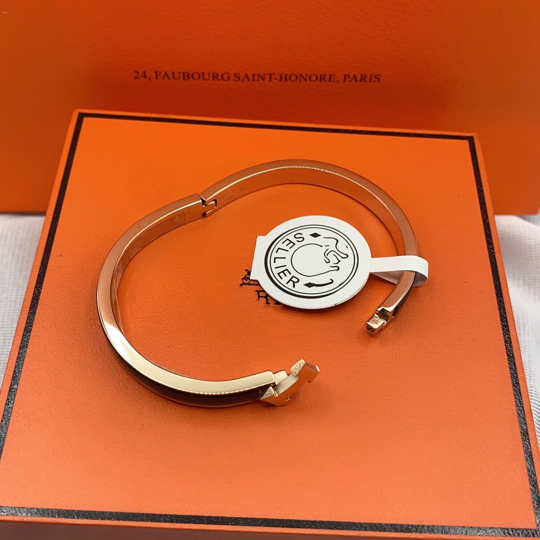 [Bijoux Regalia]BRACELET CLASSIQUE HM CLIC NOIR ÉMAIL 8MM