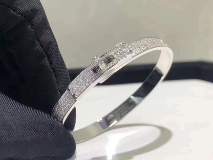 [Joyas Regalia] PULSERA HM KELLY EN PLATA Y PAVÉ COMPLETO DE DIAMANTES