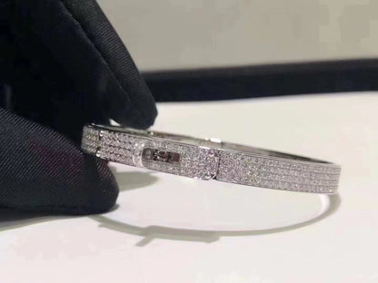 [Joyas Regalia] PULSERA HM KELLY EN PLATA Y PAVÉ COMPLETO DE DIAMANTES