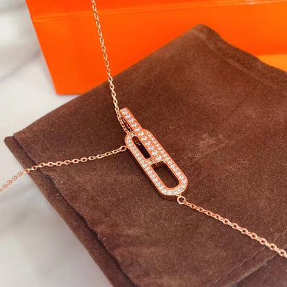 [Regalia jewelry]HM NECKLACE PLATINUM ROSE GOLD DIAMOND