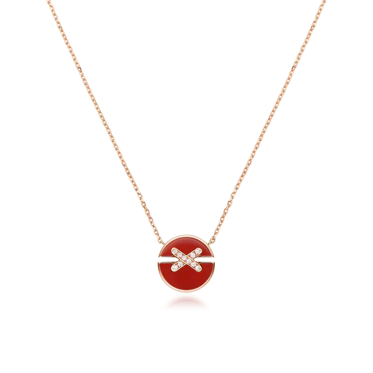 [Bijoux Regalia] COLLIER JEUX DE DIAMANTS OR ROSE