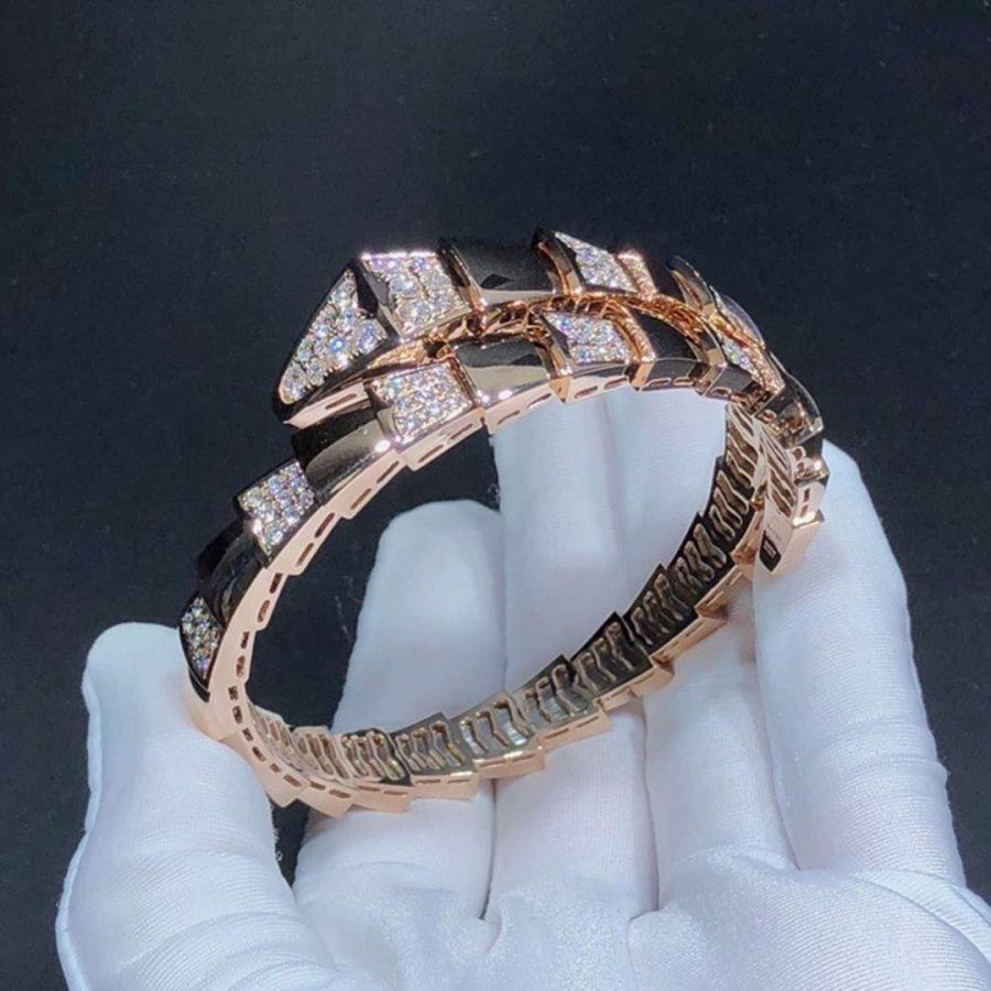 [Regalia jewelry]SERPENTI WIDE BRACELET PINK GOLD DIAMOND